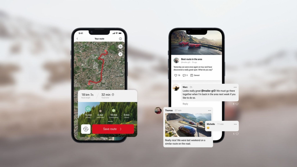 Porsche road-finding app updated with scenic route generation, Porsche road-finding app updated with scenic route generation