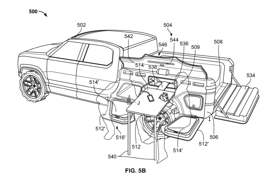 , Rivian patents Ram Box-like bed storage system