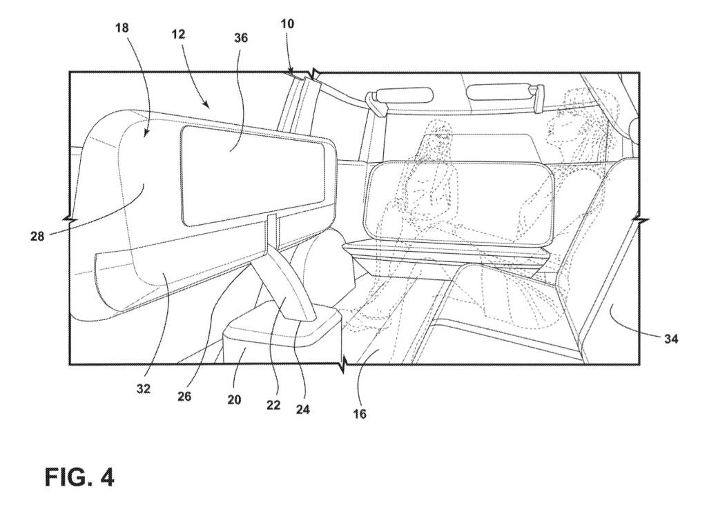 , Ford patents movable in-vehicle table