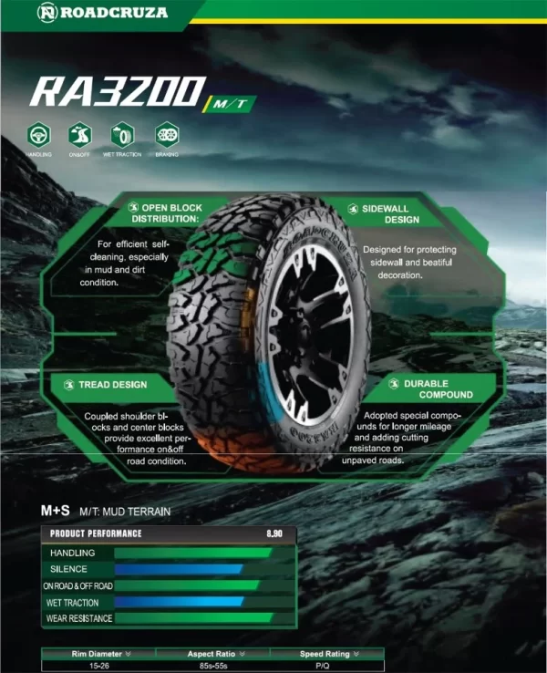 Roadcruza Ra3200 305 70r16 315 75r16lt 285 70r17 275 65r18 285 65r18lt Mud Terrain Tyres